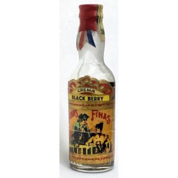 Vintage Cuban Miniature liquor bottle Crema Fina Black Berry