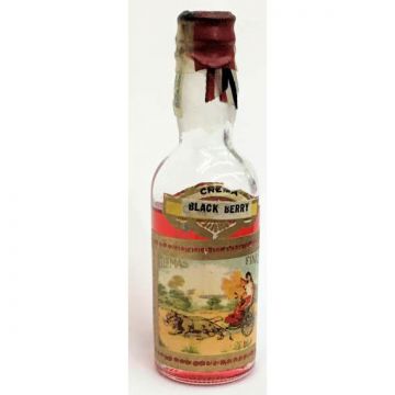 Vintage Cuban Miniature liquor bottle Crema Fina Black Berry