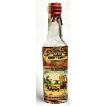 Vintage Cuban Miniature liquor bottle Crema Fina Cherry Brandy