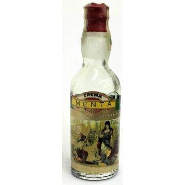 Vintage Cuban Miniature liquor bottle Crema Fina Menta