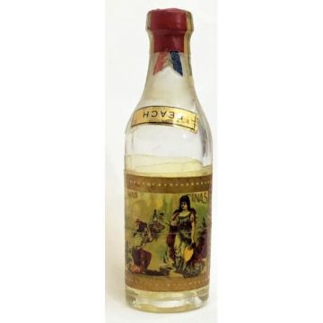 Vintage Cuban Miniature liquor bottle Crema Fina Peach