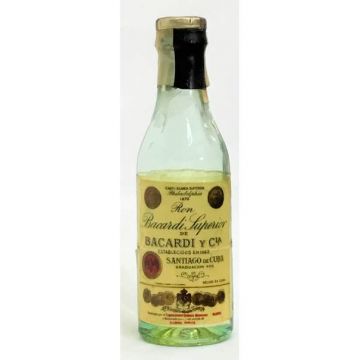 Vintage Cuban Miniature liquor bottle Bacardi Blanca