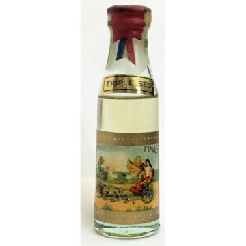 Vintage Cuban Miniature liquor bottle Crema Fina Triple SEC
