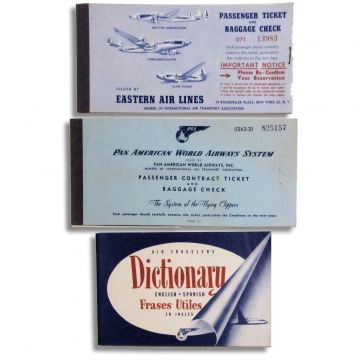 1950's Tourists documents and dictionary