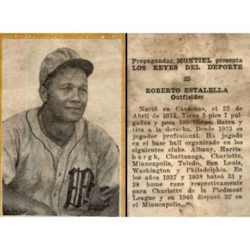 Roberto Estalella, Propagandas Montiel Cuban Baseball Card #25