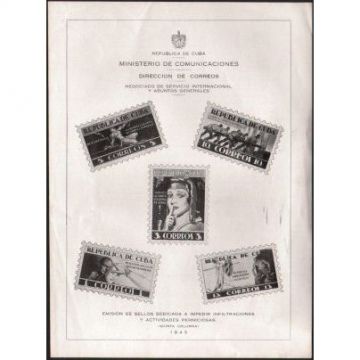1943 Philatelic sheet, Quinta Columna