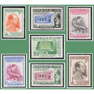 1951 SC 463-465, C44-C46, E14 Capablanca Full stamps Set