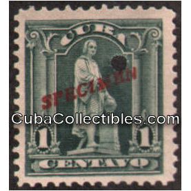 1905 Cuba Scott Cat. 233 Stamp 1 cent SPECIMEN