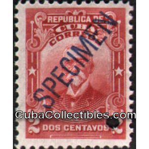 1911-13 Cuba Scott 248 Stamp 2 Cents large letters SPECIMEN