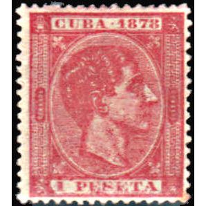 1878 SC 81 Cuba Stamp 1 Peseta (New)