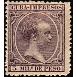 1892 SC P16 Cuba Stamp, 3 Mil (New)