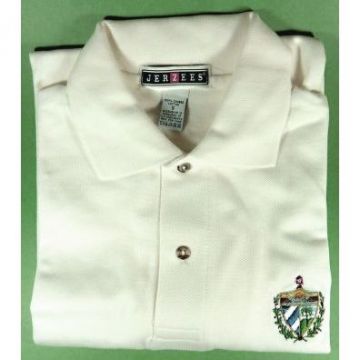 Embroidered Cuba Coat of Arms on polo shirt cotton pique