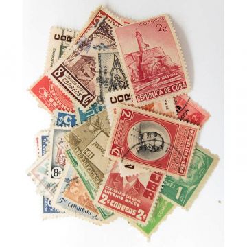 Packet of 25 Different pre 1959 Cuban Stamps