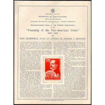 1940 Philatelic sheet, Pan- American Union