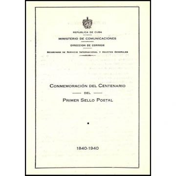 1940 Philatelic sheet, Conmemoracion Centenario Primer Sello (Spanish