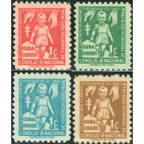 1956-11-01 SC RA30, 31, 32, 33 Cuba Stamp set four (New) 1 Cent