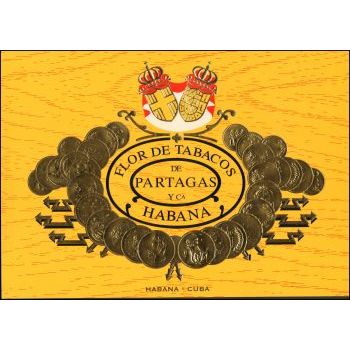 Stiker ad Partagas, huge size 14.5 X 9.5 inches