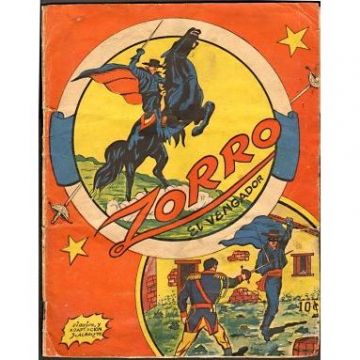 El Zorro, El Vengador, album de postalitas original cubano